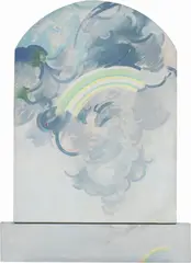 Umberto Buscioni, Pioggia di primavera, 1983, oil on canvas