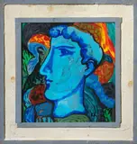 Sandro Chia, Testa, oil on cardboard