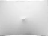 Turi Simeti, Un ovale bianco, 2002, acrylic on canvas sagomata