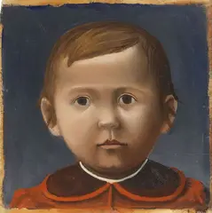 Gisberto Ceracchini, Ritratto del figlio Leopoldino, 1940, oil on compensato