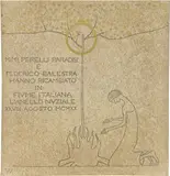 Adolfo Wildt, Annuncio del matrimonio Balestra, 1920, inchiostro and oro on pergamena