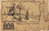 Albert Welti, Senza titolo, 1901, etching on cartolina postale