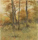 Giorgio Kienerk, «Bosco in autunno» e «Bosco in primavera»