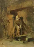 Telemaco Signorini, Uomo al focolare