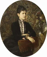 «Ritratto di gentildonna» e «Ritratto di ufficiale» by Luigi Morgari, oil on canvas, offered Oct 2021