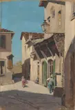 Telemaco Signorini, La bottega del fornaio a Settignano (Antica fabbrica di pasta e pane)
