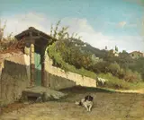 Francesco Saverio Altamura, Portico di villa toscana, 1861, oil on canvas