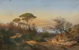 Andrea Markò, Paesaggio, oil on canvas