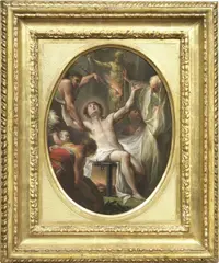 Giovanni David, Martirio di San Lorenzo, oil on rame
