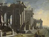 Giovanni Paolo Panini, Capriccio architettonico con figure