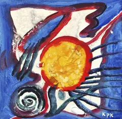 Solarità by K.P.K., 2012, mixed media on canvas, offered Oct 2021