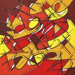 Scrittura in luce by Oronzo Liuzzi, 2020, mixed media on Forex, offered Oct 2021