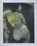 Massimo Podestà, Gioia, 2020, foto and mixed media con cornice d'artista