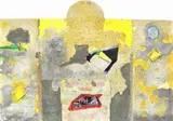 Piero Viti, Gli espositori di vita, 1996, mixed media and collage on panel