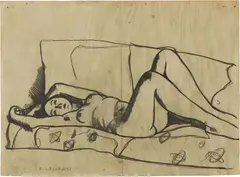 Nudo disteso by Felice Casorati, 1945, pencil on paper, offered Jun 2021