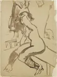 Viaggio in Turchia (Nudo) by Mikhail Larionov, 1910, ink on paper, offered Jun 2021