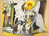 Crocifissione (Omaggio a Picasso) by Renato Guttuso, 1966, acrylic on paper applicata on canvas, offered Jun 2021