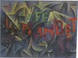 Roberto Marcello Iras Baldessari, Cafe Flambet, 1919, pastelli colorati on card