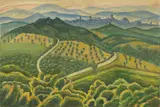 Gerardo Dottori, Paesaggio da Monte Malbe (prima versione)