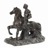 Giorgio de Chirico, Cavallo e cavaliere (Dioscuro), 1967, scultura in bronze
