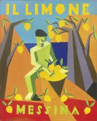 Fortunato Depero, Il limone - Messina, 1926, oil on canvas