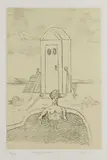 Giorgio de Chirico, Bagno pomeridiano, 1972, engraving a vernice molle on fondo colorato