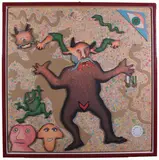 Enrico Baj, La piccola Apocalisse, 1978, collage and mixed media on panel