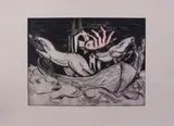 Roberto Barni, Mano a cavallo, 1989, etching