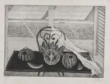 Giuseppe Viviani, Cocomero sulla terrazza, 1938, etching on rame