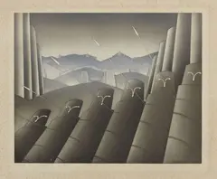 Jean-Michel Folon, Senza titolo, 1978, acquatinta on paper