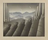 Jean-Michel Folon, Senza titolo, 1978, acquatinta on paper
