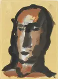 Testa by Mario Sironi, 1956, tempera on paper applicata on canvas, offered Jun 2021