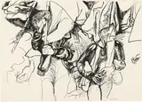 Renato Guttuso, Studio per «Maggio '68», 1968, ink on paper