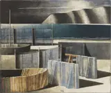 Marcello Scuffi, Il mare d'inverno, oil on canvas