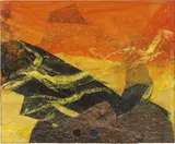 Roberto Crippa, Senza titolo, 1971, collage on panel