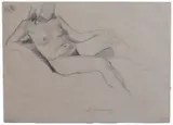 Leonardo Dudreville, Nudo femminile, 1928, pencil on paper