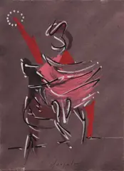 Gotico by Sergio Dangelo, oil on canvas, offered Jun 2021