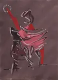 Sergio Dangelo, Gotico, oil on canvas