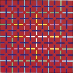 Angelo Dozio, Labirinto, 1987, acrylic on canvas