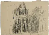 Mario Sironi, Figure, pencil and ink on paper