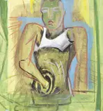 Sandro Chia, Senza titolo, 1989, mixed media on cardboard