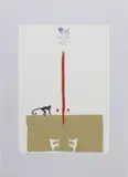 Alighiero Boetti, Cartella «Le infinite possibilità di esistere», 1988, quattro lito-serigrafie on canvas trattata con base serigrafica