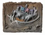 Roberto Barni, Senza titolo, 1989, Bassorilievo in terracotta dipinta