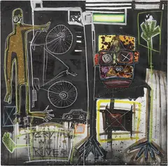 I Have Not Sinned by Mederic Turay, 2016, acrylic and mixed media on canvas, offered Jun 2021