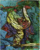 Gianni Dova, Attesa, oil on canvas