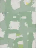Richard Aldrich, Green Abstract Painting, 2003, oil and cera on panel