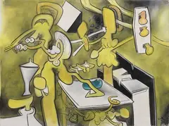 Sans titre by Roberto Matta, 1973, oil on canvas, offered Jun 2021