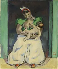 Giovane donna ebrea by Moses Levy, 1946, oil on faesite, offered May 2021