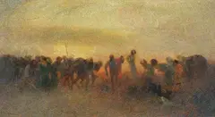 Scena barbara by Plinio Nomellini, 1918, oil on canvas, offered May 2021