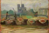 Notre-Dame dalla Senna by Renato Natali, 1914, oil on tavoletta, offered May 2021